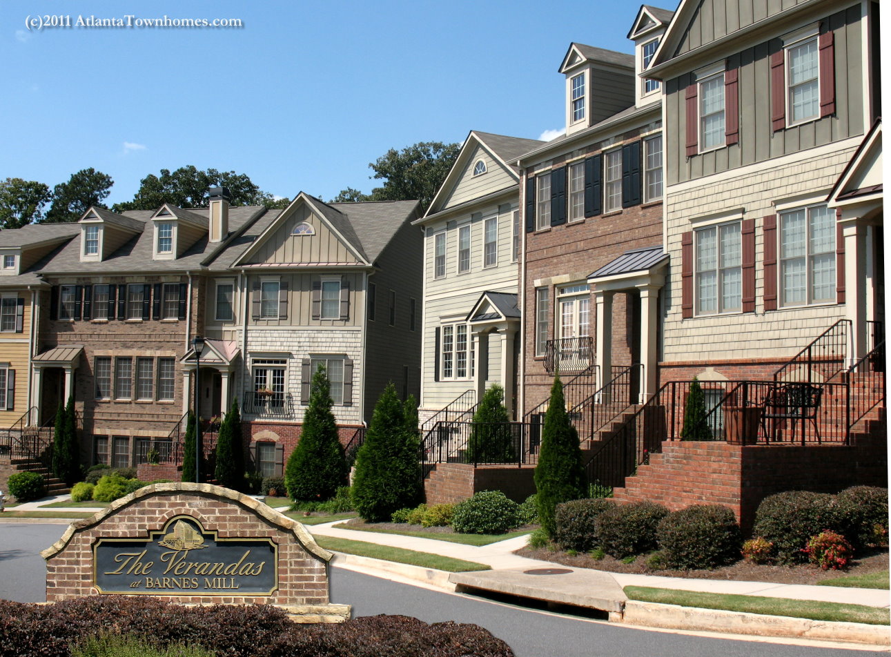 Verandas At Barnes Mill In Smyrna Ga Atlantatownhomes Com